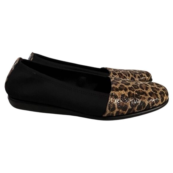 AEROSOLES Womens Trend Setter Slip-On Leopard /Black Flat COMFORT Shoes 9M - Picture 3 of 11